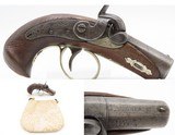 ENGRAVED/SILVER Mounted SLOTTER & CO. Antique DERRINGER Percussion Pistol
Period Copy of Henry Deringer’s Pistol J.P. LOWER