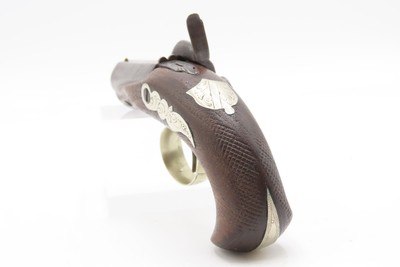 ENGRAVED/SILVER Mounted SLOTTER & CO. Antique DERRINGER Percussion PistolPeriod Copy of Henry Deringer’s Pistol J.P. LOWER - Image 17 of 17