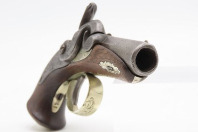 ENGRAVED/SILVER Mounted SLOTTER & CO. Antique DERRINGER Percussion PistolPeriod Copy of Henry Deringer’s Pistol J.P. LOWER - Image 16 of 17