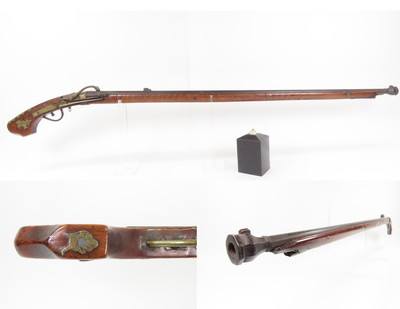 ENGRAVED & INLAID Antique JAPANESE MATCHLOCK “Tanegashima” ARQUEBUS MusketFascinating Ancient Weaponry from JAPAN