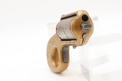 Scarce ENGRAVED Antique JAMES REID “My Friend” .22 Revolver KNUCKLE DUSTERPost-Civil War BRASS KNUCKLE - PISTOL Combination - Image 12 of 13