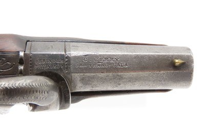 SILVER MOUNTED Antique C. CURRY Retailer HENRY DERINGER Percussion PistolFactory Engraved SAN FRANCISCO SHIPPED Pistol - Image 7 of 14