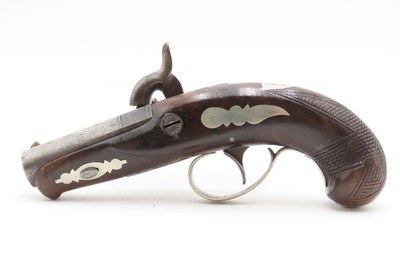 SILVER MOUNTED Antique C. CURRY Retailer HENRY DERINGER Percussion PistolFactory Engraved SAN FRANCISCO SHIPPED Pistol - Image 12 of 14