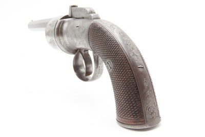ENGRAVED Antique RICHARDS BAR HAMMER Transitional PERCUSSION DA RevolverMid 1800s DOUBLE ACTION .44 Caliber Firearm - Image 18 of 18