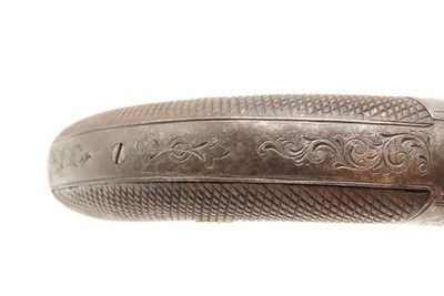 ENGRAVED Antique RICHARDS BAR HAMMER Transitional PERCUSSION DA RevolverMid 1800s DOUBLE ACTION .44 Caliber Firearm - Image 11 of 18