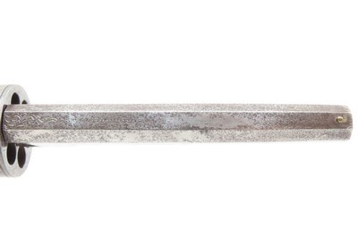 ENGRAVED Antique RICHARDS BAR HAMMER Transitional PERCUSSION DA RevolverMid 1800s DOUBLE ACTION .44 Caliber Firearm - Image 9 of 18