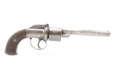 ENGRAVED Antique RICHARDS BAR HAMMER Transitional PERCUSSION DA RevolverMid 1800s DOUBLE ACTION .44 Caliber Firearm - Image 2 of 18