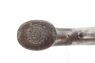 ENGRAVED Antique RICHARDS BAR HAMMER Transitional PERCUSSION DA RevolverMid 1800s DOUBLE ACTION .44 Caliber Firearm - Image 8 of 18