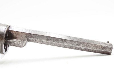 ENGRAVED Antique RICHARDS BAR HAMMER Transitional PERCUSSION DA RevolverMid 1800s DOUBLE ACTION .44 Caliber Firearm - Image 3 of 18