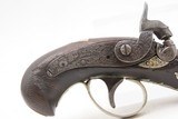 ENGRAVED/SILVER Antique A.J. PLATE DERRINGER Percussion PEANUT SIZE PistolSLOTTER & CO. Period Copy Henry Deringer’s Pistol - 4 of 17