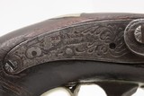 ENGRAVED/SILVER Antique A.J. PLATE DERRINGER Percussion PEANUT SIZE PistolSLOTTER & CO. Period Copy Henry Deringer’s Pistol - 5 of 17