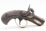ENGRAVED/SILVER Antique A.J. PLATE DERRINGER Percussion PEANUT SIZE PistolSLOTTER & CO. Period Copy Henry Deringer’s Pistol - 2 of 17