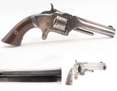 Antique CIVIL WAR Era SMITH & WESSON No. 1 .22 RF SILVER PLATED RevolverS&W’s ROLLIN WHITE “Bored Through Cylinder” Patent