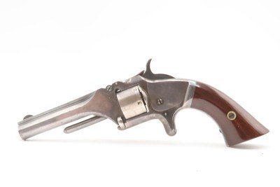 Antique CIVIL WAR Era SMITH & WESSON No. 1 .22 RF SILVER PLATED RevolverS&W’s ROLLIN WHITE “Bored Through Cylinder” Patent - Image 12 of 16