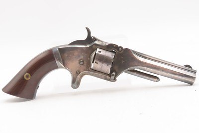 Antique CIVIL WAR Era SMITH & WESSON No. 1 .22 RF SILVER PLATED RevolverS&W’s ROLLIN WHITE “Bored Through Cylinder” Patent - Image 2 of 16