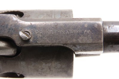 ENGRAVED Antique SPRINGFIELD ARMS Percussion WARNER PATENT Pocket RevolverLate 1850s CIVIL WAR Era Self Defense Weapon - Image 11 of 17