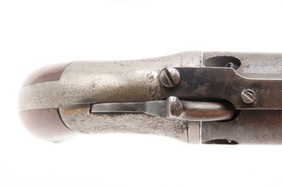 ENGRAVED Antique SPRINGFIELD ARMS Percussion WARNER PATENT Pocket RevolverLate 1850s CIVIL WAR Era Self Defense Weapon - Image 9 of 17