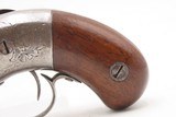 ENGRAVED Antique SPRINGFIELD ARMS Percussion WARNER PATENT Pocket RevolverLate 1850s CIVIL WAR Era Self Defense Weapon - 15 of 17