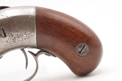 ENGRAVED Antique SPRINGFIELD ARMS Percussion WARNER PATENT Pocket RevolverLate 1850s CIVIL WAR Era Self Defense Weapon - Image 15 of 17