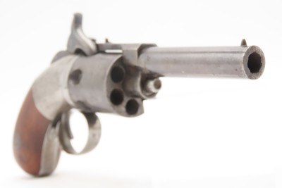 ENGRAVED Antique SPRINGFIELD ARMS Percussion WARNER PATENT Pocket RevolverLate 1850s CIVIL WAR Era Self Defense Weapon - Image 16 of 17