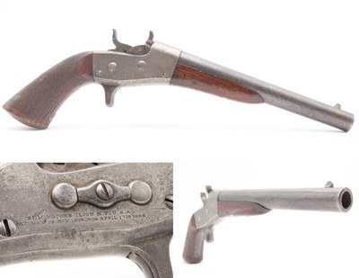 Antique Commercial REMINGTON M1865 NAVY Rolling Block ANCHOR MARKED PistolVERY SCARCE! 1 of 500 Manufactured 1866-1870