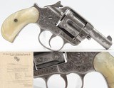 Sharp ENGRAVED & LETTERED COLT M1878 FRONTIER .45 DA Revolver PEARL GRIPS
NEW MEXICO TERRITORY Shipped C&R SHERIFF’S MODEL