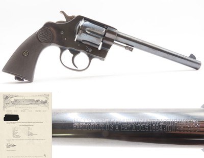 LETTERED 1903 mfr. COLT “NEW SERVICE” .44 Russian DA SIX-SHOT Revolver C&RDESIRABLE SCARCE CALIBER Large Frame Revolver