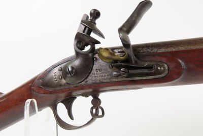 Antique HENRY DERINGER U.S. Model 1817 Flintlock .54 Caliber “COMMON RIFLE” “US” Marked 1 of 13,000 Contracted by Henry Deringer - Image 5 of 22