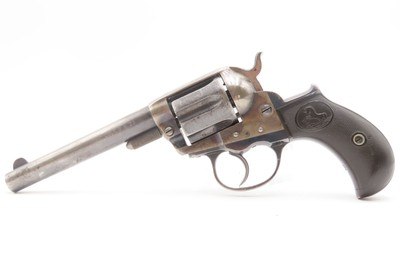 LETTERED Antique Colt SHERIFF’S MODEL M1877 “LIGHTNING” Revolver WILD WESTSAN FRANCISCO Shipped with DESIREABLE 5 INCH BARREL - Image 4 of 22