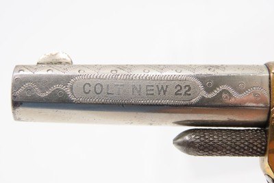 1876 FACTORY ENGRAVED Antique COLT “NEW LINE” .22 RF Revolver w/PEARL GRIPS - Image 15 of 16