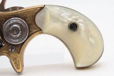 1876 FACTORY ENGRAVED Antique COLT “NEW LINE” .22 RF Revolver w/PEARL GRIPS - Image 8 of 16