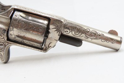 ENGRAVED Antique COLT “NEW LINE” .30 RF Pocket Revolver PEARL GRIPSWILD WEST/FRONTIER Hideout ETCHED PANEL Revolver - Image 13 of 15