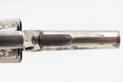 ENGRAVED Antique COLT “NEW LINE” .30 RF Pocket Revolver PEARL GRIPSWILD WEST/FRONTIER Hideout ETCHED PANEL Revolver - Image 7 of 15
