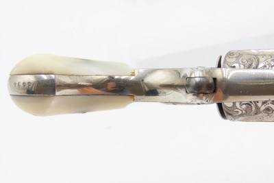 ENGRAVED Antique COLT “NEW LINE” .30 RF Pocket Revolver PEARL GRIPSWILD WEST/FRONTIER Hideout ETCHED PANEL Revolver - Image 15 of 15