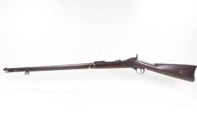 INDIAN WARS Antique U.S. SPRINGFIELD M1888 TRAPDOOR Rifle w/RAMROD BAYONET“SWP/1891” Samuel W. Porter Inspected Trapdoor - Image 23 of 25