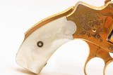 GOLD PLATED & Engraved SMITH & WESSON .32 Safety Hammerless DA Revolver C&R PEARL GRIPS “New Departure” 6-Shot LEMMON SQUEEZER - 6 of 18