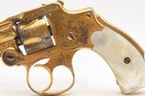 GOLD PLATED & Engraved SMITH & WESSON .32 Safety Hammerless DA Revolver C&R PEARL GRIPS “New Departure” 6-Shot LEMMON SQUEEZER - 15 of 18