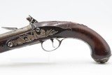 Mid-1700s SILVER MOUNTED Antique I. SMITH British FLINTLOCK Coat Pistol1750s-60s Handgun with SILVER GROTESQUE MASK - 14 of 17