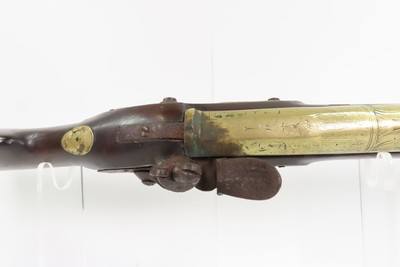 WAR of 1812 Era Antique BRASS BARRELED London Proofed FLINTLOCK BLUNDERBUSS 200+ Year Old WAR of 1812 Close Range Weapon! - Image 10 of 17