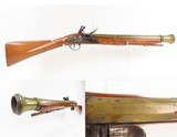 REVOLUTIONARY WAR Era Antique RICHARD WILSON London FLINTLOCK BLUNDERBUSSBRASS BARRELED “MINORIES-LONDON” Marked Longarm