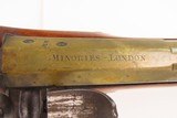 REVOLUTIONARY WAR Era Antique RICHARD WILSON London FLINTLOCK BLUNDERBUSSBRASS BARRELED “MINORIES-LONDON” Marked Longarm - 13 of 20