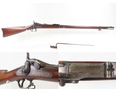 Antique U.S. SPRINGFIELD M1884 TRAPDOOR .45-70 Rifle INDIAN WARS w/BAYONETSingle Shot U.S. MILITARY Rifle WESTWARD EXPANSION