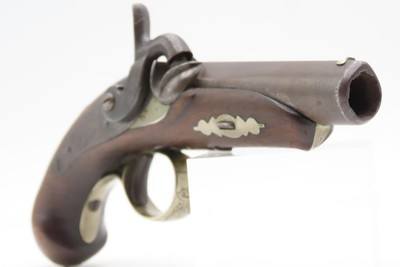 Scarce GOLD BANDED Antique C. SUTER Copyist DERRINGER Percussion PistolSELMA, ALABAMA Period Copy Henry Deringer’s Pistol - Image 15 of 16