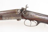 ENGRAVED & GOLD INLAID Antique German MORITZ Double Barrel SxS Shotgun 16gHAMMER GUN Made c. 1870s-80 in LEIPZIG, GERMANY - 15 of 25