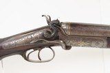 ENGRAVED & GOLD INLAID Antique German MORITZ Double Barrel SxS Shotgun 16gHAMMER GUN Made c. 1870s-80 in LEIPZIG, GERMANY - 19 of 25