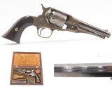 CASED Antique E. REMINGTON & SONS “New Model” POLICE Percussion RevolverUNCONVERTED .36 Caliber Five Shot with ACCESSORIES