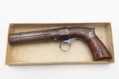 Scarce ANTEBELLUM Pre-Civil War ROBBINS & LAWRENCE Ring Trigger PEPPERBOXLEONARD’S PATENT Pistol with RARE BOX - Image 3 of 21