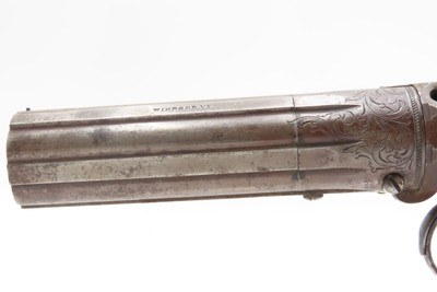 Scarce ANTEBELLUM Pre-Civil War ROBBINS & LAWRENCE Ring Trigger PEPPERBOXLEONARD’S PATENT Pistol with RARE BOX - Image 10 of 21