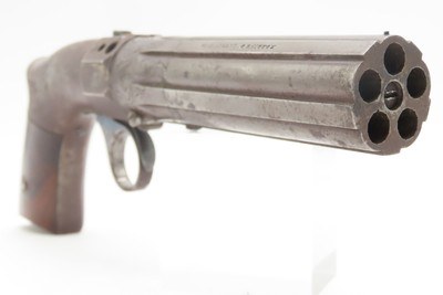 Scarce ANTEBELLUM Pre-Civil War ROBBINS & LAWRENCE Ring Trigger PEPPERBOXLEONARD’S PATENT Pistol with RARE BOX - Image 6 of 21
