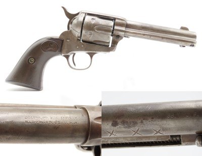 1897 mfg. Antique COLT “PEACEMAKER” Single Action Army .38-40 WCF RevolverCLASSIC Late 19th Century .38 WCF Colt 6-Shooter